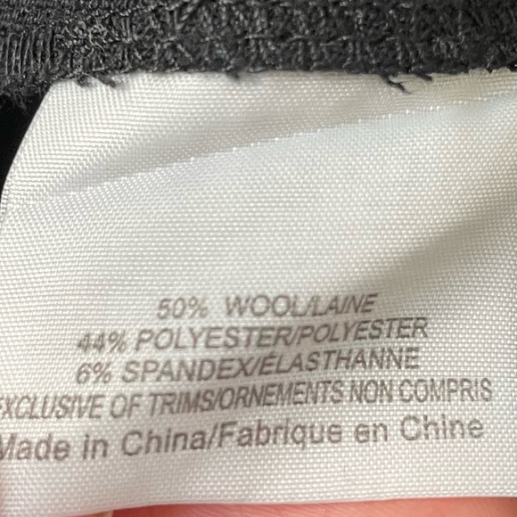 Tory Burch Black Wool Blend Dress Pants - Picture 6 of 6